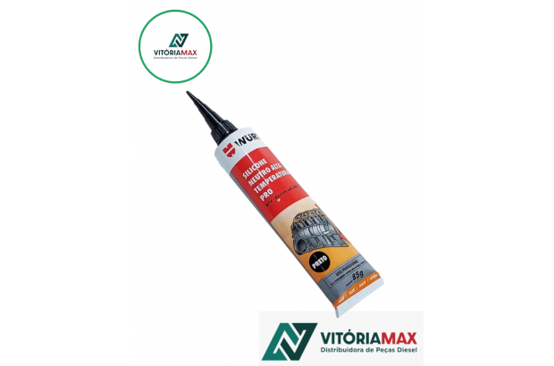 Silicone Adesivo Cola Neutro Alta Temperatura Pro Preto